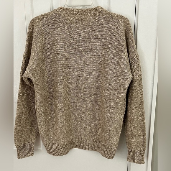 Vintage Bonner of Ireland Hand Loomed Linen Cotton Blend Knit Sweater Neutral - Picture 6 of 14